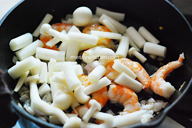 Add White Crab Mushrooms